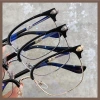 Wholesale of retro eyebrow glasses frames for both men and women, new metal anti-blue light large frame flat glasses TR90 myopia frames Application Scenario